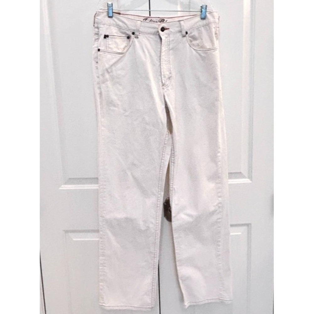 Y2K Tommy Bahama Indigo Palms Classic Mens 36x34 Canvas Jeans  Hong Kong Made